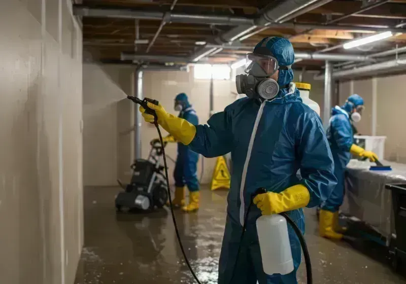 Basement Sanitization and Antimicrobial Treatment process in Pittsfield, IL